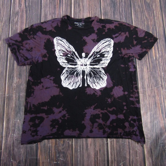 Chemistry Other - Chemistry Shirt Mens XL Black Purple Tie Dye Skeleton Butterfly Graphic Tee